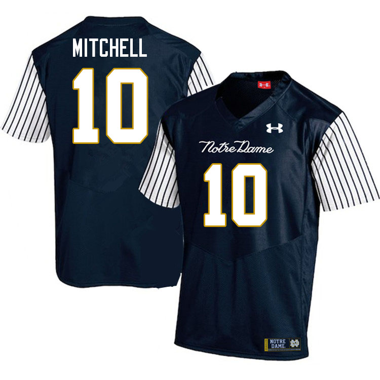 Men #10 Kris Mitchell Notre Dame Fighting Irish College Football Jerseys Stitched-Alternate